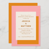 Moderne geometrische ochtend na bruiloftsbrunch ro kaart (Voorkant / Achterkant)