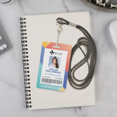 Moderne geometrische ontwerp medische foto ID & lo Badge