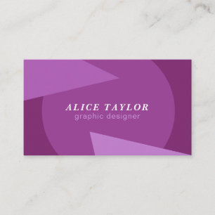 Moderne geometrische paarse monochrome huisontwerp visitekaartje