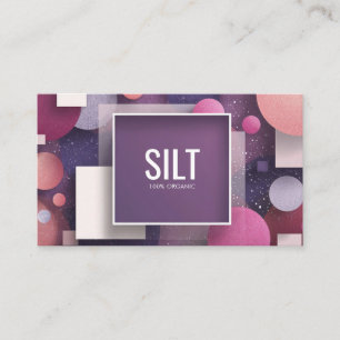 Moderne Geometrische Paarse Roze Glitter Cirkel Vi Visitekaartje