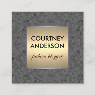 Moderne geometrische patronen Gold Metallic Vierkante Visitekaartje