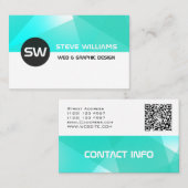 Moderne geometrische patroonafdekking visitekaartje (Voorkant / Achterkant)