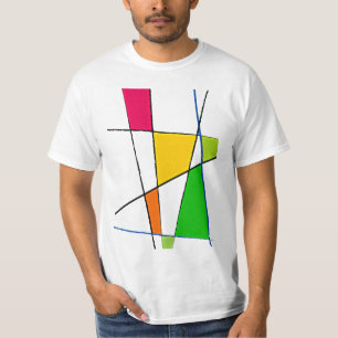 Moderne geometrische patroonkleuren t-shirt