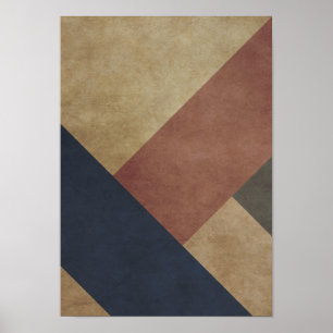 Moderne geometrische poster uit de midden eeuw
