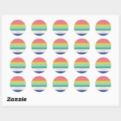 Moderne Geometrische regenboog, aangepast Vrijgeze Ronde Sticker (Vel)