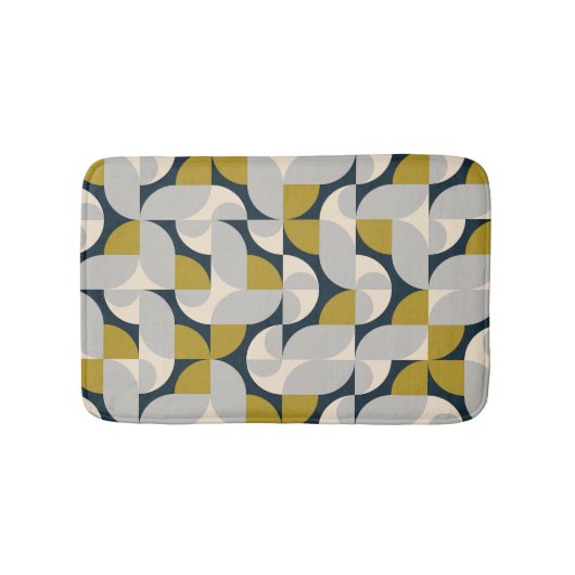 Moderne geometrische  retro achtergrond badmat (Voorkant)