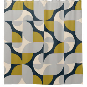 Moderne geometrische  retro achtergrond douchegordijn
