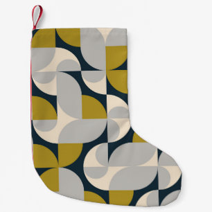 Moderne geometrische  retro achtergrond kleine kerstsok