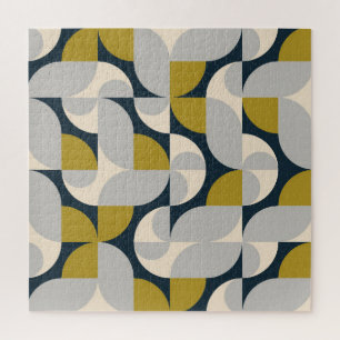 Moderne geometrische  retro achtergrond legpuzzel