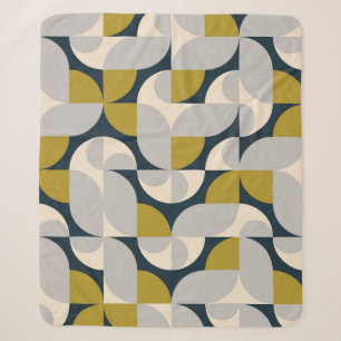 Moderne geometrische retro achtergrond sherpa deken