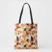 Moderne geometrische retro print Canvas tas (Voorkant)