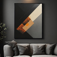 Moderne Geometrische Roest- en Zwarte Textuur