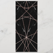 Moderne geometrische Roos gouden marmeren driehoek Programma (Achterkant)