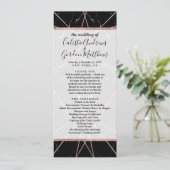 Moderne geometrische Roos gouden marmeren driehoek Programma (Staand voorkant)