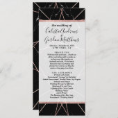 Moderne geometrische Roos gouden marmeren driehoek Programma (Voorkant / Achterkant)