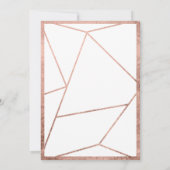 Moderne geometrische roos gouden terrarium-trouwer kaart (Achterkant)