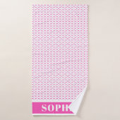 Moderne geometrische roze cirkels Baby Kinderen Badhanddoek (Badhanddoek)