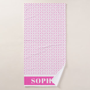Moderne geometrische roze cirkels Baby Kinderen Badhanddoek