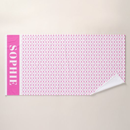 Moderne geometrische roze cirkels Baby Kinderen Badhanddoek (Badhanddoek)