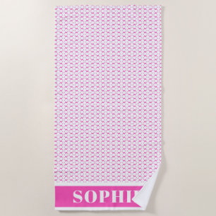 Moderne geometrische roze cirkels Baby Kinderen Strandlaken