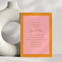 Moderne geometrische roze en Oranje paren Douche