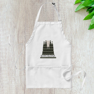 Moderne geometrische Sagrada Familia Barcelona Sky Standaard Schort