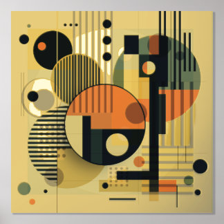 Moderne geometrische samenstelling 3 folie prints