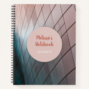 Moderne Geometrische scriptnaam Aangepaste naam Notitieboek