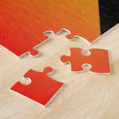 Moderne geometrische silhouet honkbalspeler legpuzzel (Zijkant)