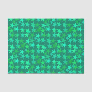 Moderne geometrische sterren, Emerald en Mint Gree Tissuepapier