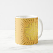 Moderne Geometrische Sunburst - Mustard Gold / Gee Koffiemok (Voorkant rechts)