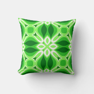 Moderne geometrische Tegel Pattern Emerald Green Kussen