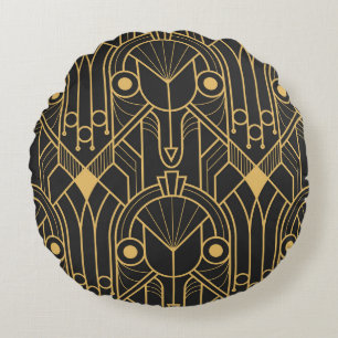 Moderne geometrische Tegels Art Deco Rond Kussen