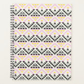 Moderne geometrische tegels driehoekspatroon roze  planner (Voorkant)