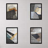 Moderne Geometrische Tekening Muur Art Set Grafisc (Voorkant)