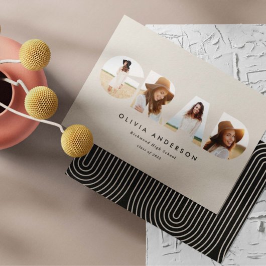 Moderne geometrische typografie fotoboogafstuderen