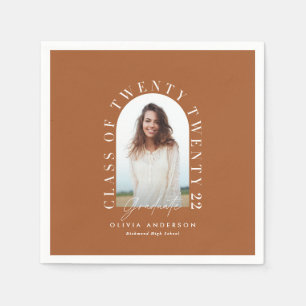 Moderne geometrische typografie fotoboogafstuderen servet