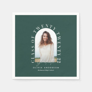 Moderne geometrische typografie fotoboogafstuderen servet