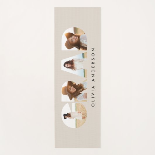 Moderne geometrische typografie fotoboogafstuderen yogamat (Voorkant)