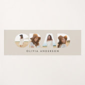 Moderne geometrische typografie fotoboogafstuderen yogamat (Voorkant (horizontaal))