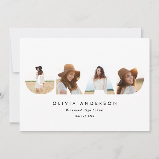 Moderne geometrische typografie multi-foto afstude (Voorkant)