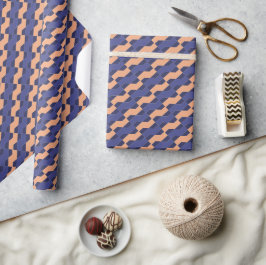 Moderne geometrische vergrendelde patroon  cadeaupapier