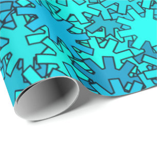 Moderne geometrische versnellingen, Zee blauw en t Cadeaupapier