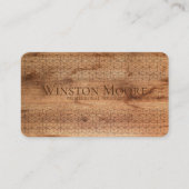 Moderne Geometrische Visitekaartjes van hout (Voorkant)