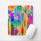 Moderne geometrische vormen Abstract patroon Muismat (Met muis)