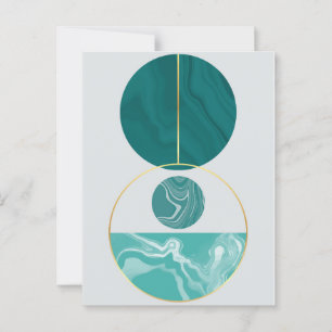 Moderne geometrische vormen briefkaart