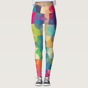 Moderne geometrische vormen met meerdere kleuren leggings