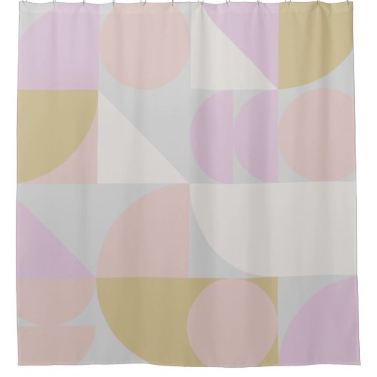Moderne geometrische vormen patroon in winterpaste douchegordijn (Voorkant)