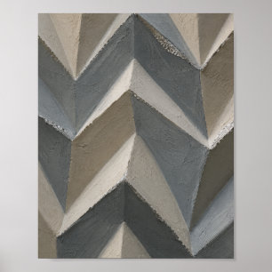 Moderne geometrische wandkunst Neutraal grijs be Poster