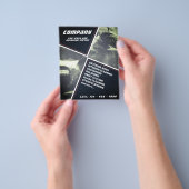 Moderne geometrische wasmachine en details flyer (Hand)